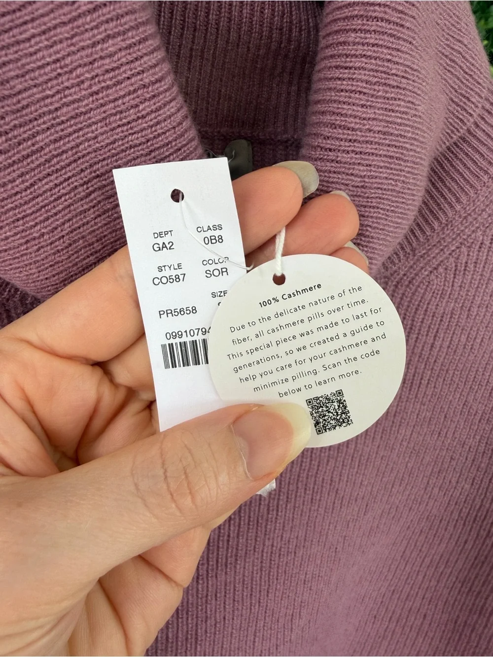 J.Crew 100% Cashmere Turtleneck Sweater NWT | Dusty Mauve | Size Small
